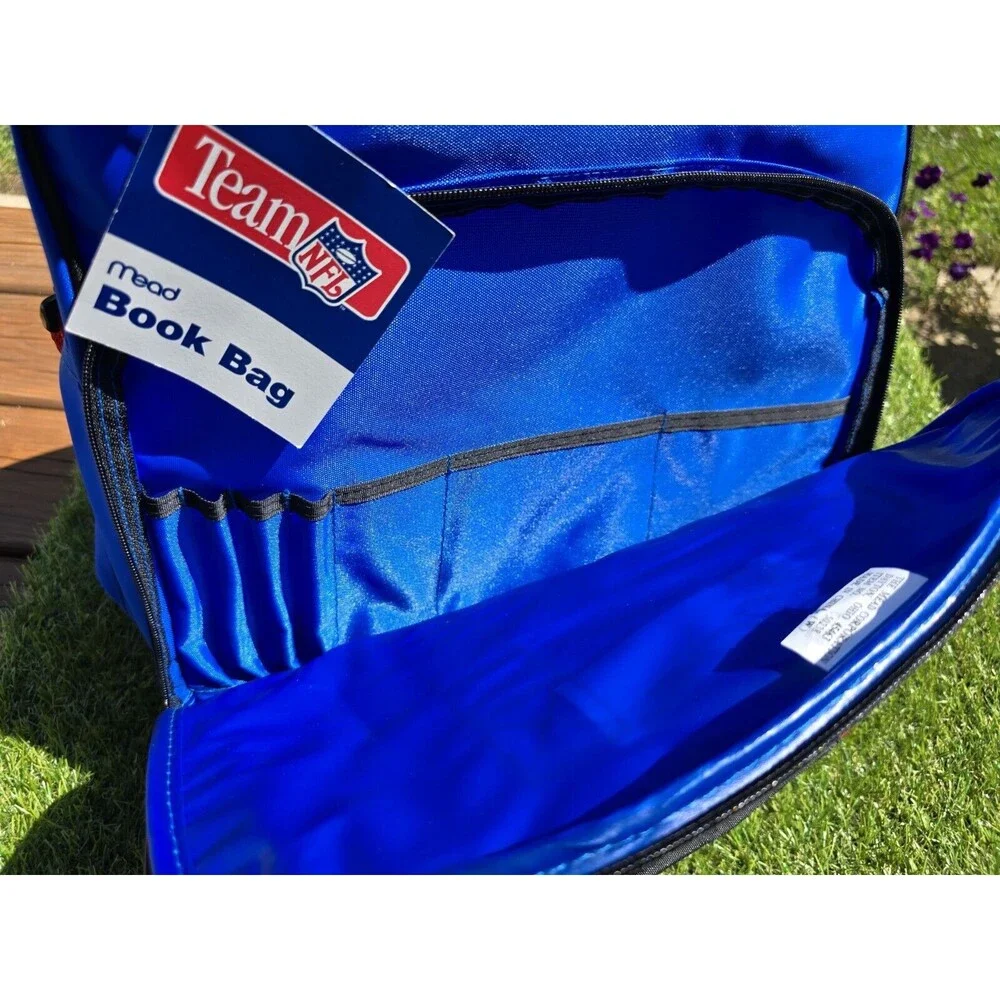 1990s Mead NFL New England Patriots Messenger Carry-on Gym Laptop Book Bag NWT